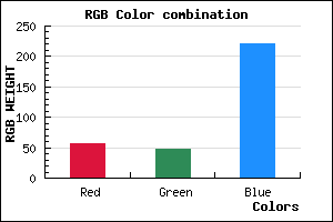 rgb background color #392FDC mixer