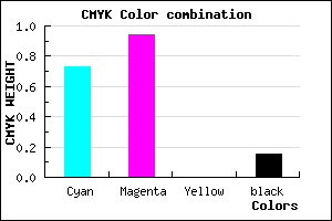 #3A0CDA color CMYK mixer