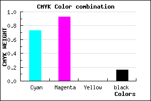 #3A0FD7 color CMYK mixer