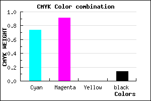 #3A13DB color CMYK mixer