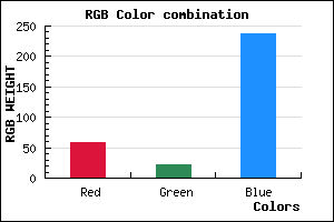 rgb background color #3A16EE mixer