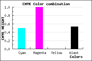 #3B0077 color CMYK mixer