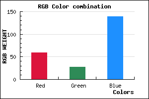 rgb background color #3B1B8B mixer