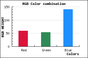 rgb background color #3B368C mixer
