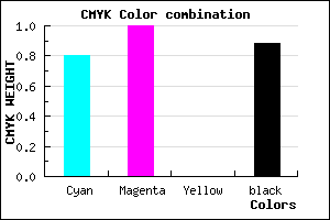 #06001E color CMYK mixer
