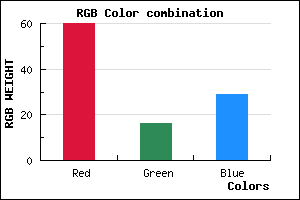 rgb background color #3C101D mixer