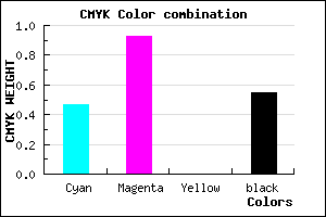 #3C0872 color CMYK mixer