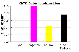 #3D0023 color CMYK mixer