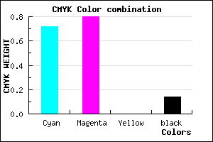 #3E2CDC color CMYK mixer