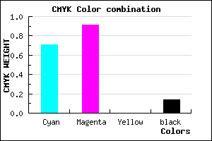#3F13DB color CMYK mixer