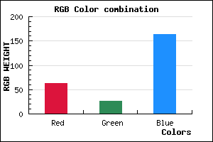 rgb background color #3F1AA3 mixer