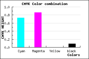 #4021E9 color CMYK mixer