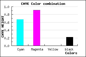 #4111C7 color CMYK mixer