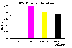#43000E color CMYK mixer