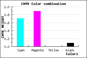 #4319E9 color CMYK mixer