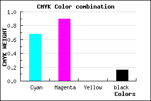 #4516D7 color CMYK mixer