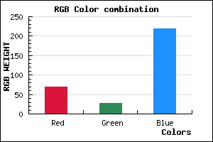 rgb background color #451BDB mixer