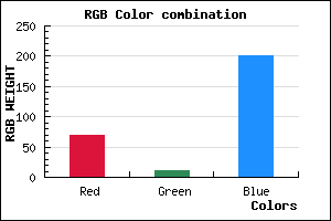 rgb background color #460BC9 mixer