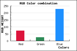 rgb background color #491AE5 mixer