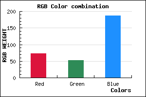 rgb background color #4935BB mixer