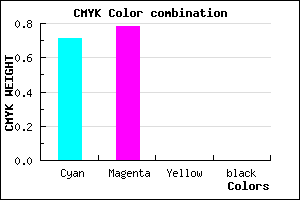 #4937FF color CMYK mixer