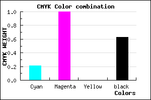 #4A005E color CMYK mixer
