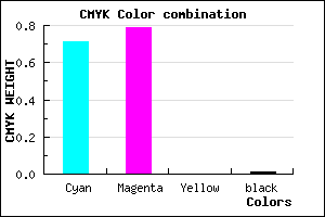 #4A35FD color CMYK mixer