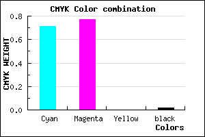 #4A3AFB color CMYK mixer