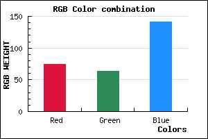 rgb background color #4A3F8D mixer
