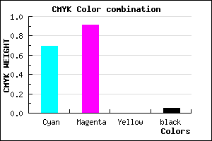 #4B16F3 color CMYK mixer