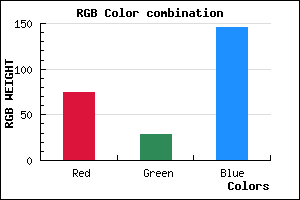 rgb background color #4B1C92 mixer