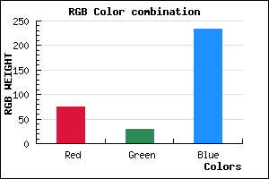 rgb background color #4B1DE9 mixer