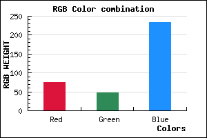 rgb background color #4B2FE9 mixer