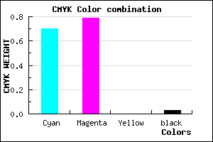 #4B34F8 color CMYK mixer