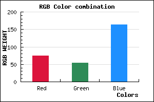 rgb background color #4B36A3 mixer