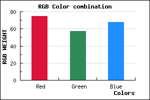 rgb background color #4B3944 mixer