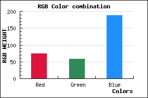 rgb background color #4B3ABD mixer