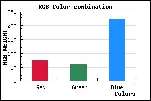 rgb background color #4B3DE1 mixer
