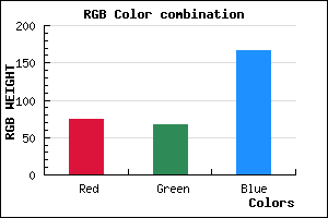 rgb background color #4B43A7 mixer