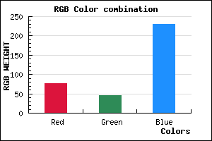 rgb background color #4C2EE6 mixer