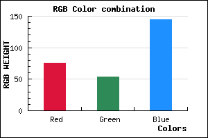 rgb background color #4C3691 mixer