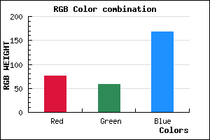 rgb background color #4C3AA8 mixer