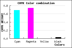 #4C41F7 color CMYK mixer