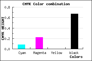 #4C4153 color CMYK mixer