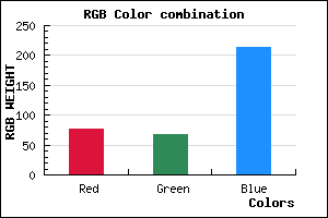 rgb background color #4C43D5 mixer