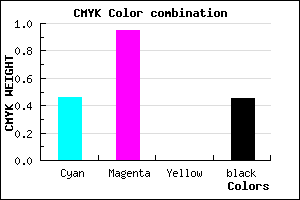 #4C078D color CMYK mixer