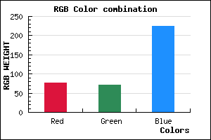rgb background color #4C48E1 mixer