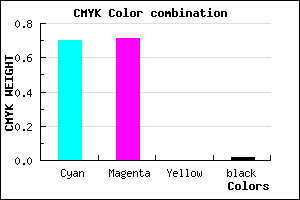 #4C48FB color CMYK mixer