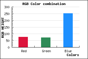 rgb background color #4C48FB mixer