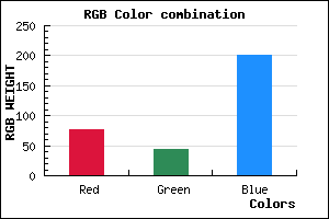 rgb background color #4D2CC9 mixer
